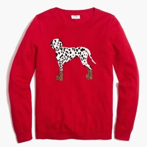 J. Crew Dalmatian Teddie Sweater